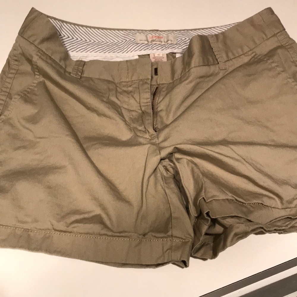 J Crew broken in chino shorts